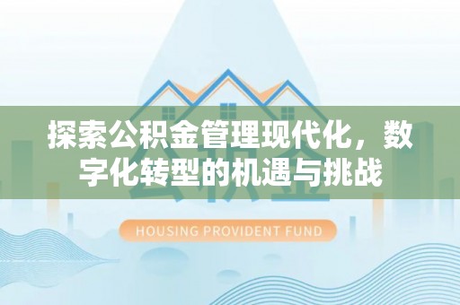 库车探索公积金管理现代化，数字化转型的机遇与挑战