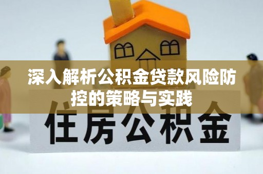 库车深入解析公积金贷款风险防控的策略与实践
