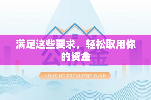 库车满足这些要求，轻松取用你的资金